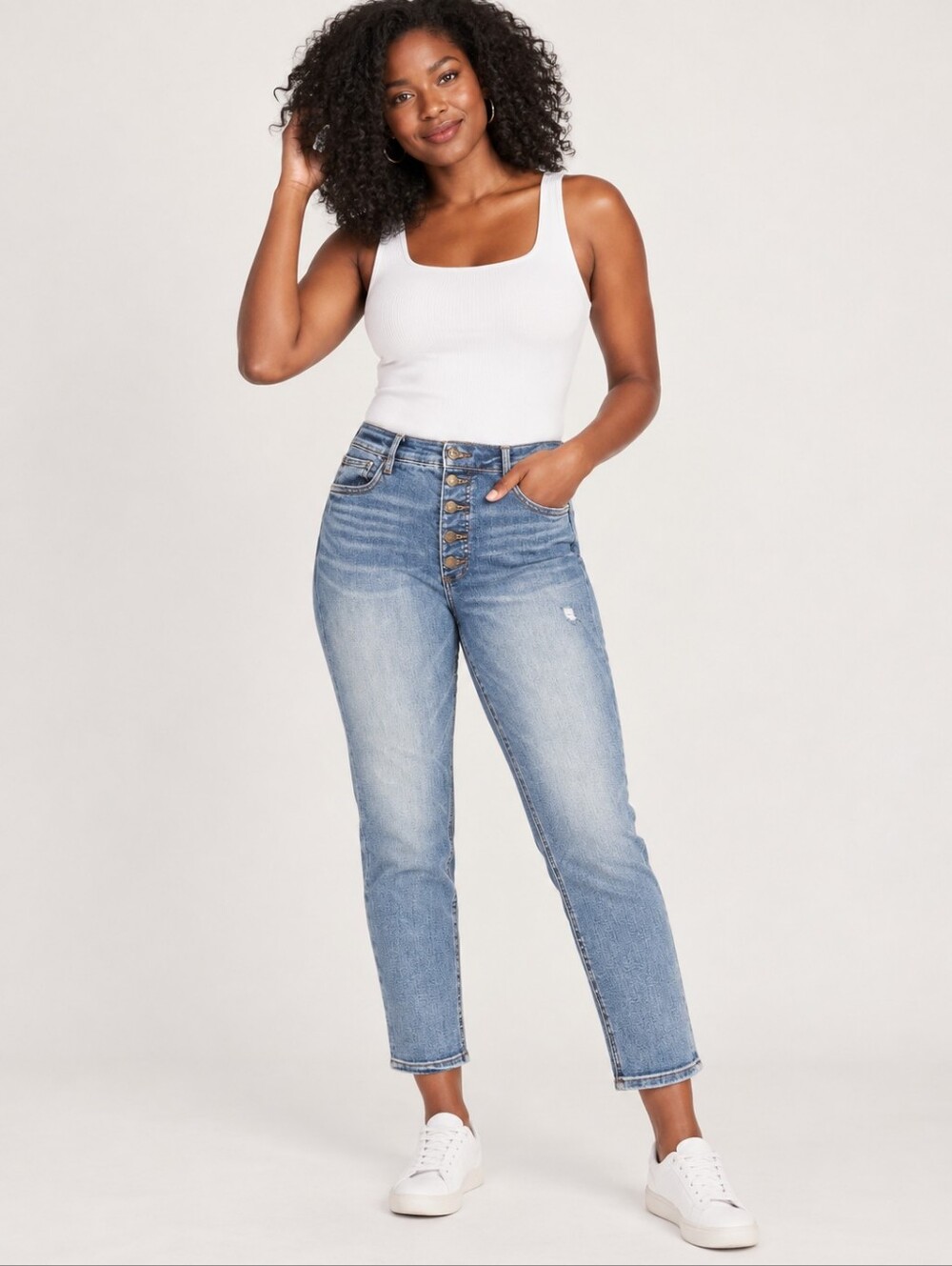 ❤️ KUT FROM THE KLOTH AB FAB HIGH RISE SLIM ANKLE JEANS, EXPOSED BUTTON FLY, 10
